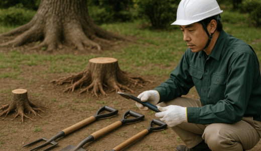 【庭師直伝】庭木サイズ別に適した抜根道具と正しい手順マニュアル