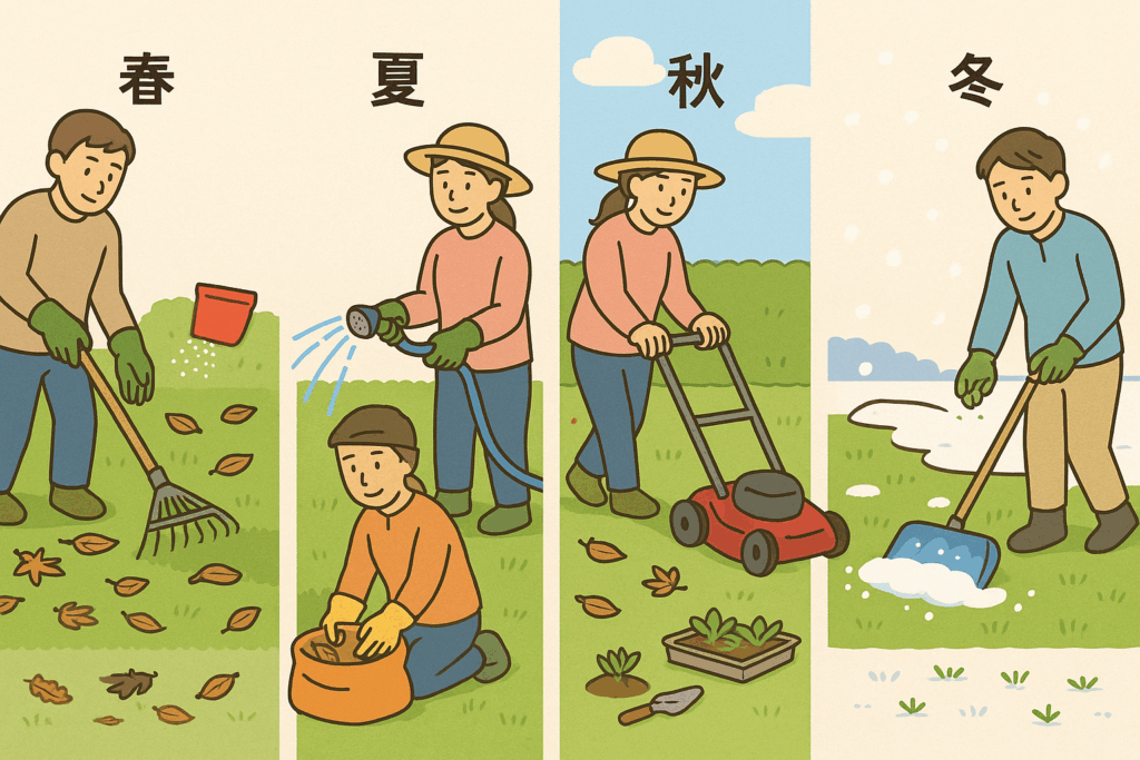【ハウツーガイド】庭に最適な芝生の選び方とは?種類別の特徴・管理方法を解説