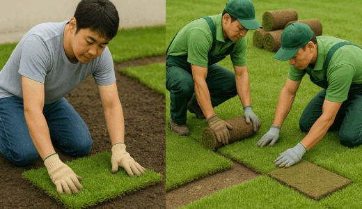 【プロが教える】芝生張りは自分でするか業者依頼か？費用・手順・メリットを徹底比較