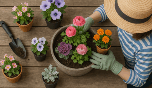 【初心者向け】おしゃれな寄せ植えの作り方ガイド！季節別のおすすめ植物も紹介