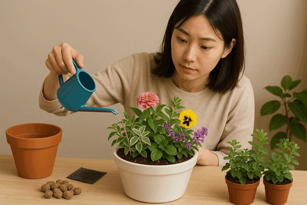 【初心者向け】おしゃれな寄せ植えの作り方ガイド!季節別のおすすめ植物も紹介